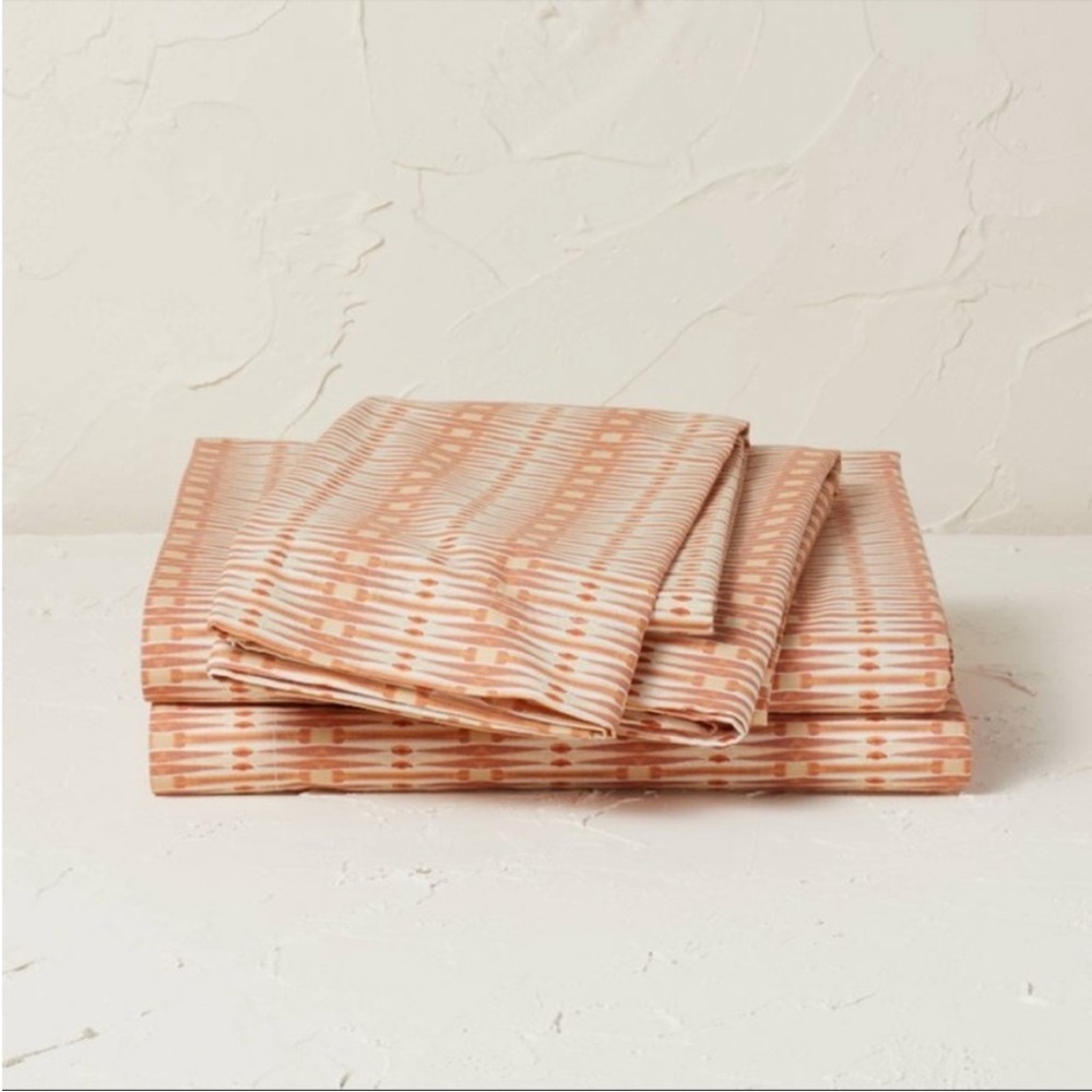 Opalhouse Kaylo Global Full Printed Cotton Percale Sheet Set NWT